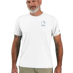 NWT: Carhartt Men’s Size XL White Short Sleeve Logo Tee! Force Sun Defender!